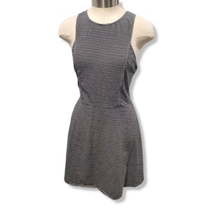 American Eagle Striped Halter Dress w Back Cutout- L